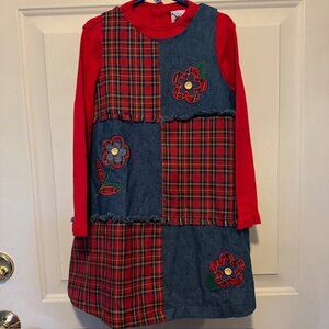 Good Lad of Philadelphia 2 pc Jumper/Shirt Dress Girls 6